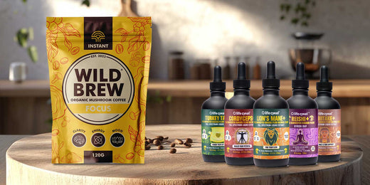 Life Cykel Liquid Drops vs Wild Brew Mushroom Powder