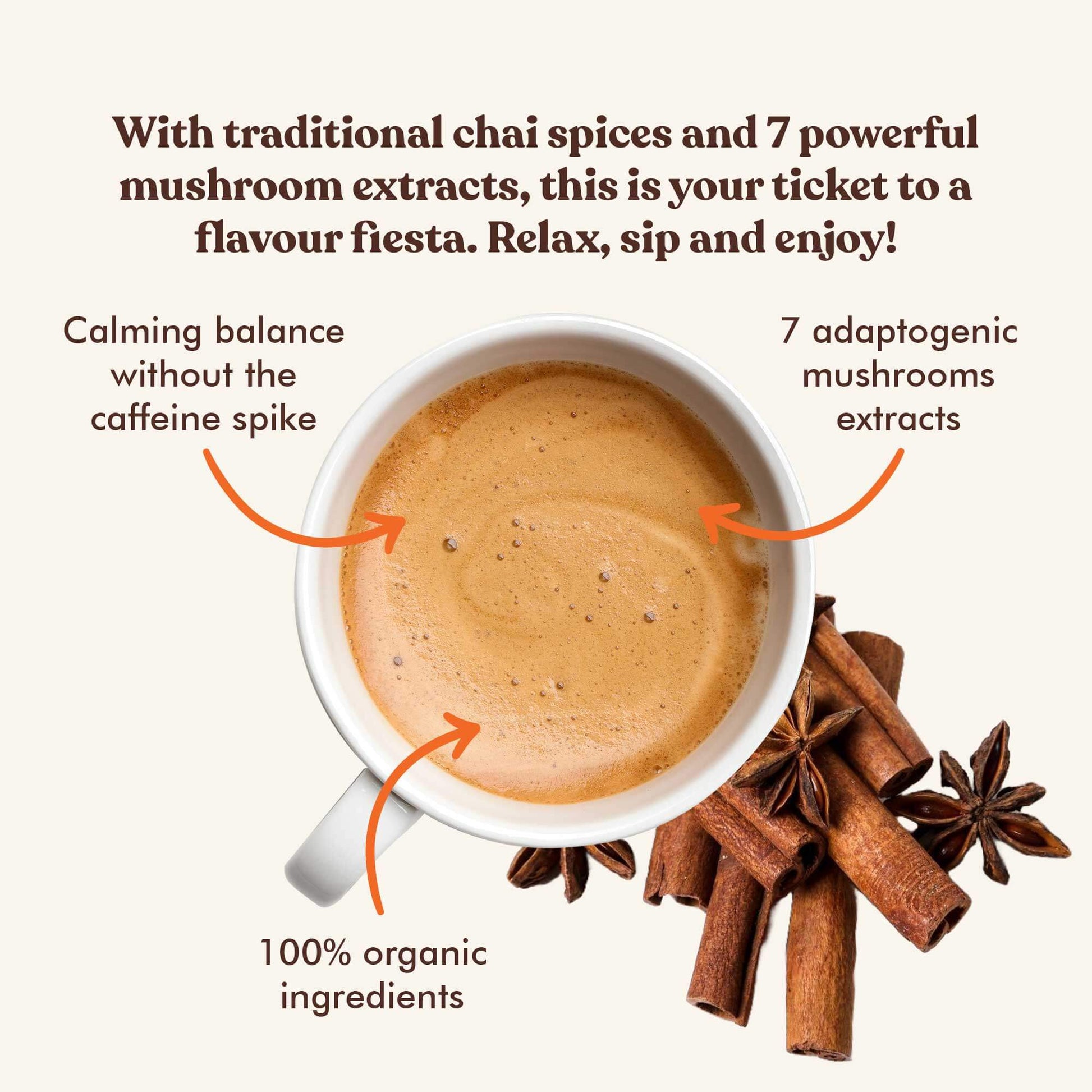 Wild Brew Organic Calm Mushroom Chai Latte