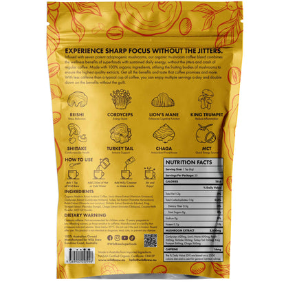 Focus Organic Mushroom Coffee - Wild Brew