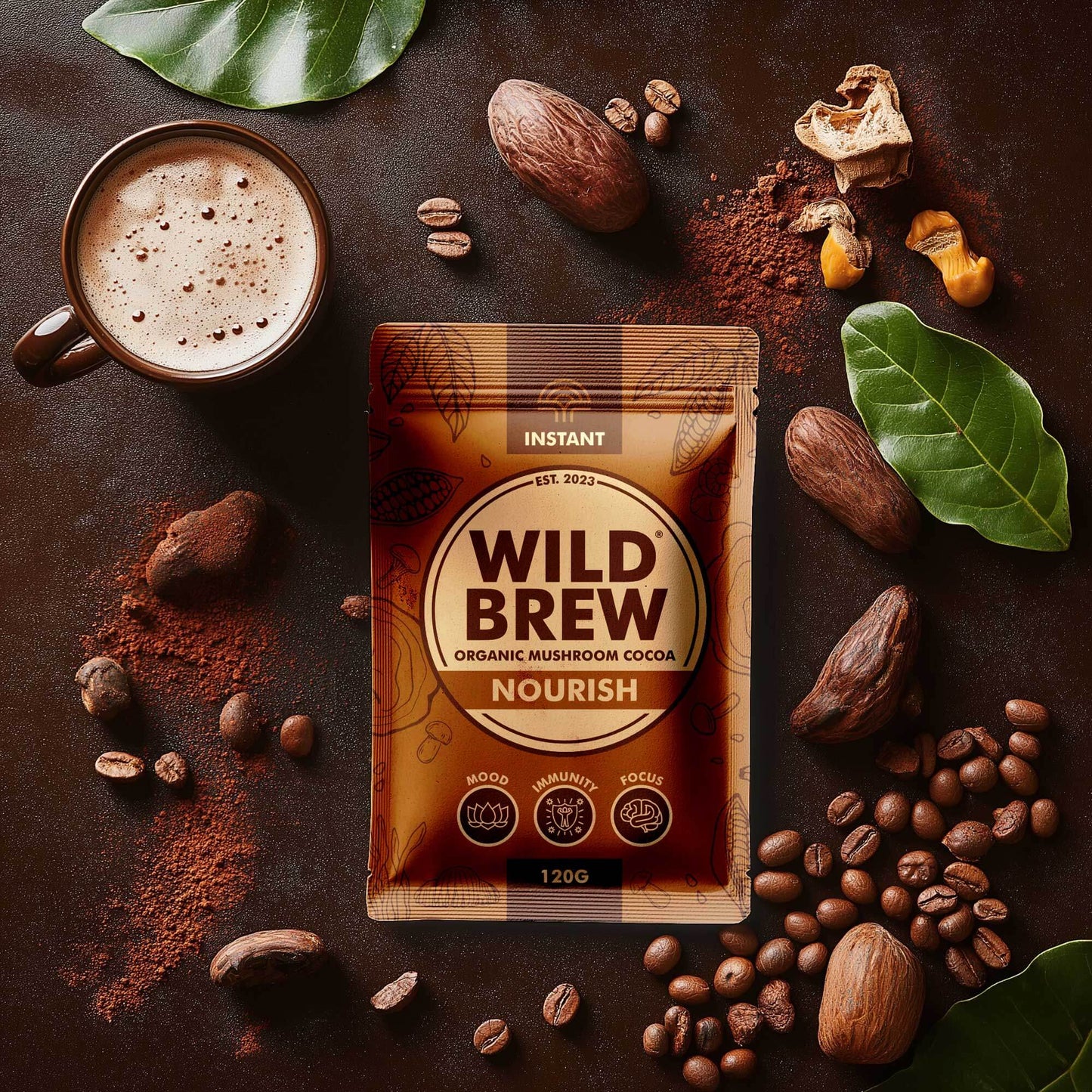 Nourish Organic Mushroom Cocoa - Wild Brew